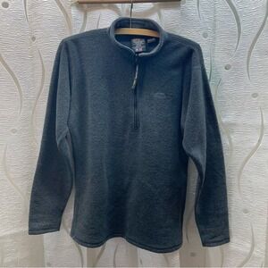 Chlorophylle h.tech Fleece Quarter Zip Pullover Mens Medium Gray Made in Canada